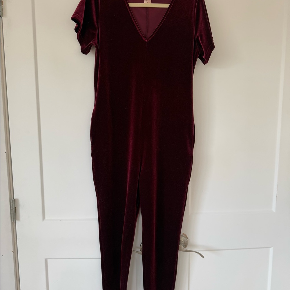 Smash + Tess Burgundy Jumpsuit